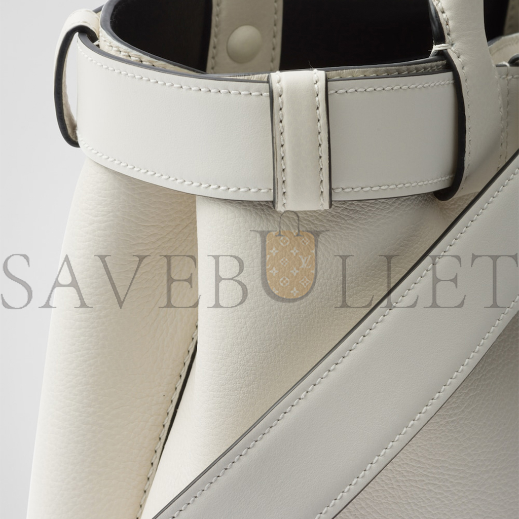 Pra*a buckle medium leather handbag with belt 1ba434 (32*23*11cm)